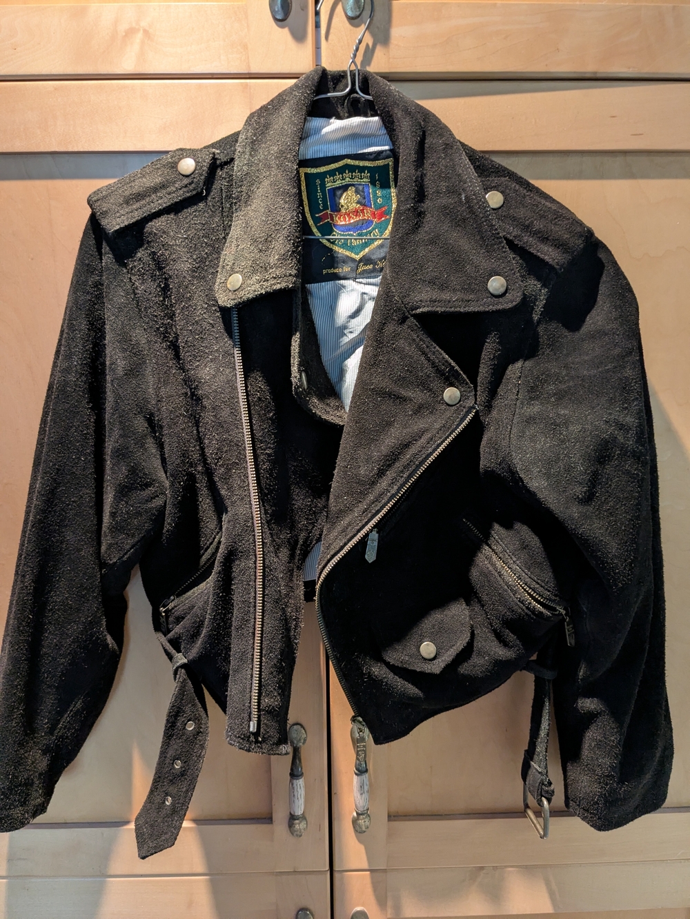 Vintage Cropped Sued Jacket - Classic